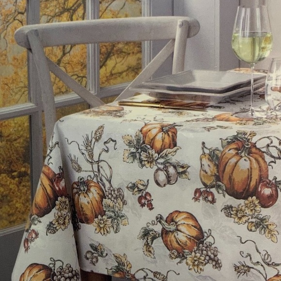 Lenox Pumpkin Meadow 60X102" tablecloth NWT - Picture 1 of 6